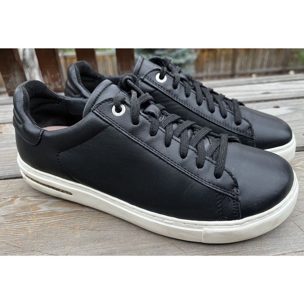Birkenstock Bend Low Women’s 38 US 7 Black Leather Lace Up Sneakers - Picture 2 of 13